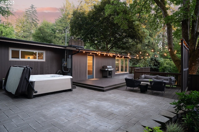 5431 SW Alfred St, Portland, OR 97219 - view of patio / terrace featuring a grill, outdoor lounge area, and a deck