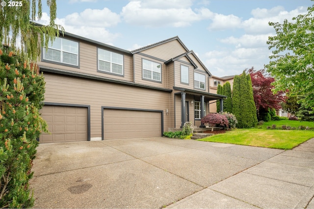 2530 NW 22nd Ave, Camas, WA 98607 - view of front of home with a garage, concrete driveway, and a front yard