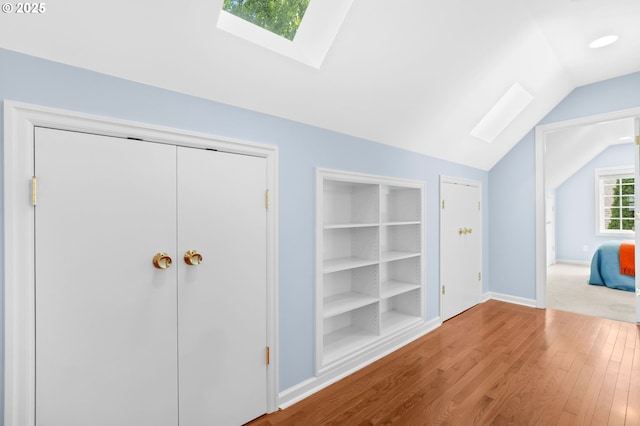 6611 SE 40th Ave, Portland, OR 97202 - interior space with a skylight, lofted ceiling, and wood finished floors