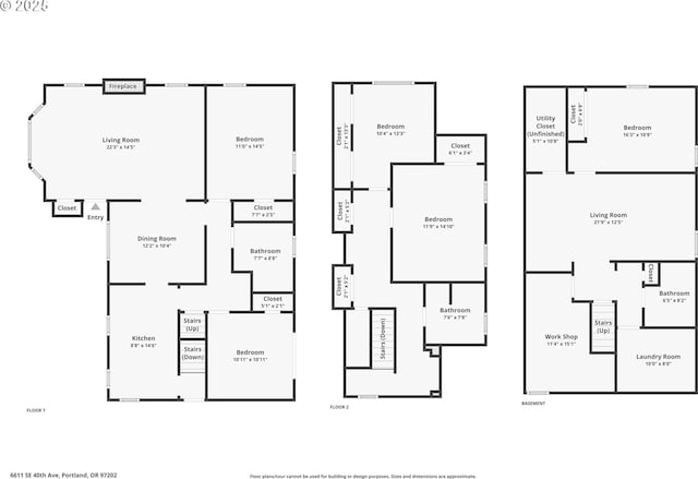 6611 SE 40th Ave, Portland, OR 97202 - view of room layout