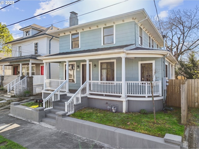 5025 NE 6th Ave, Portland, OR 97211 - traditional style home featuring covered porch and a chimney