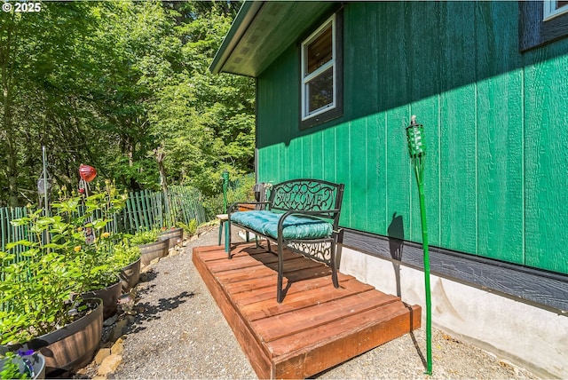 241 Jackson Rd, Cook, WA 98605 - wooden deck featuring a vegetable garden