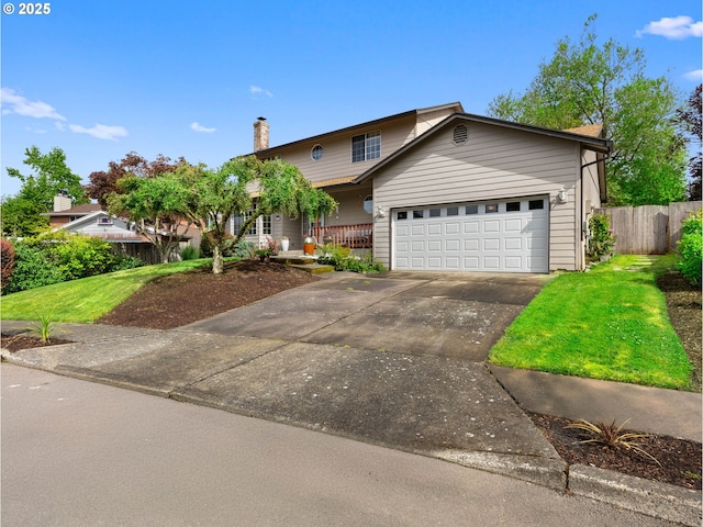 67 NW Orchard Pl, Gresham, OR 97030 - traditional-style house featuring concrete driveway, a chimney, and a garage