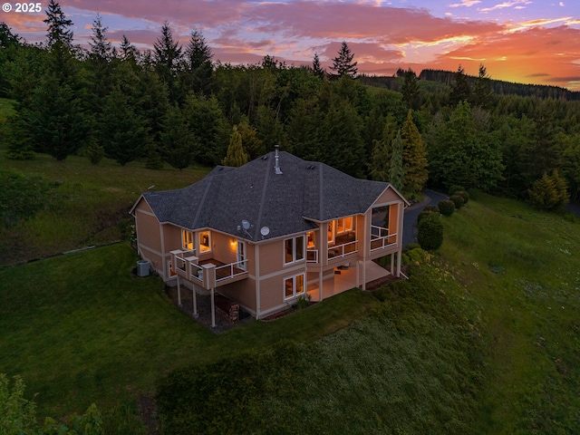 335 Runyan Rd, Woodland, WA 98674 - aerial view at dusk of a view of trees