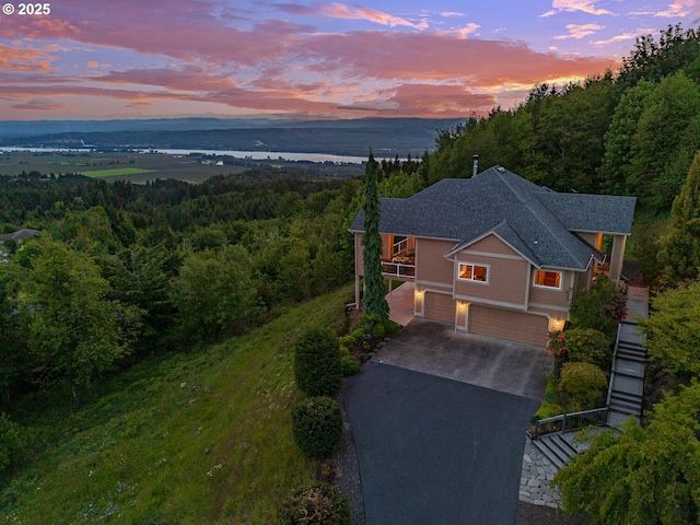 335 Runyan Rd, Woodland, WA 98674 - view of subject property with a heavily wooded area