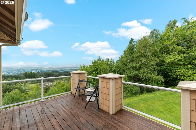 335 Runyan Rd, Woodland, WA 98674 - wooden terrace with a lawn