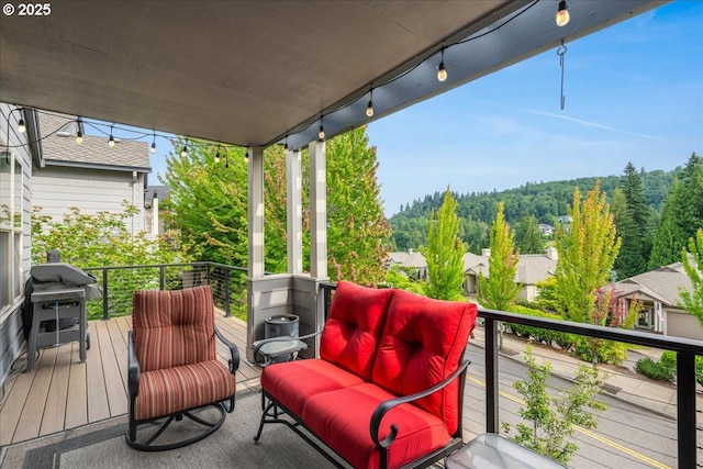 626 SE 38th Dr, Gresham, OR 97080 - wooden terrace featuring area for grilling and a view of trees