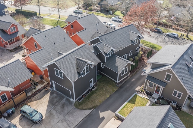 drone / aerial view featuring a residential view