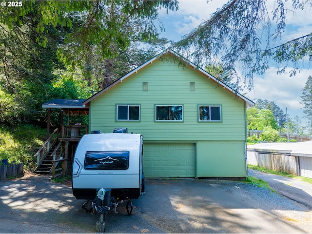 94191 Seaview Ln, Gold Beach, OR 97444 - view of property exterior with stairway and driveway