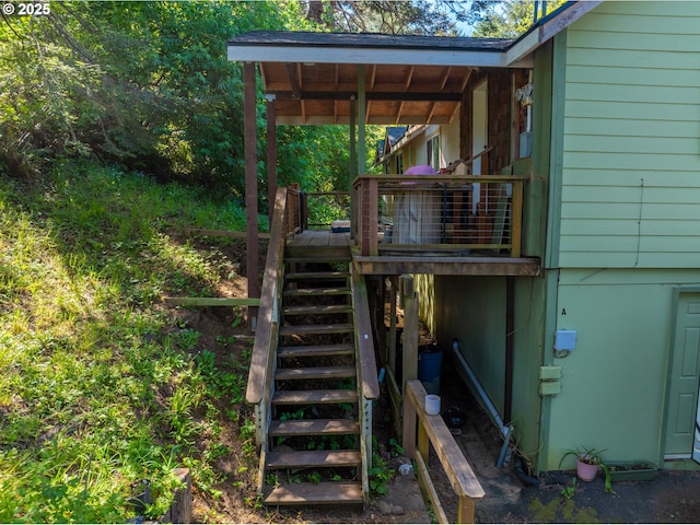 94191 Seaview Ln, Gold Beach, OR 97444 - wooden deck featuring stairs