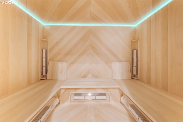 5390 NW Roanoke Ln, Portland, OR 97229 - sauna / steam room with wood ceiling and wood walls