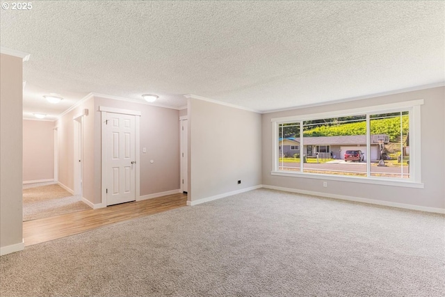 108 Lomor Dr, Longview, WA 98632 - carpeted empty room with crown molding, a textured ceiling, and baseboards
