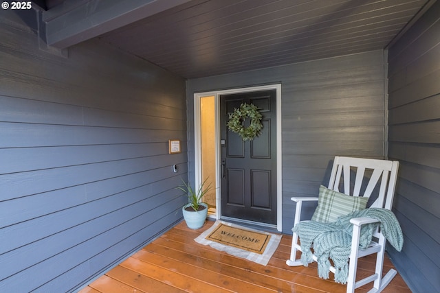 view of doorway to property