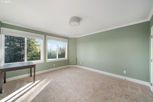 2869 SW Champlain Dr, Portland, OR 97205 - carpeted spare room with crown molding and baseboards