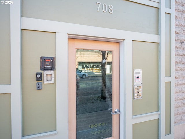 view of doorway to property