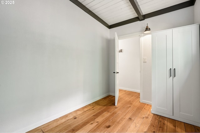 28831 SE Woods Rd, Eagle Creek, OR 97022 - unfurnished bedroom with light wood finished floors, baseboards, and a closet