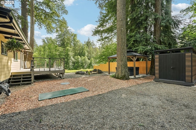 28831 SE Woods Rd, Eagle Creek, OR 97022 - view of yard with a gazebo and a deck