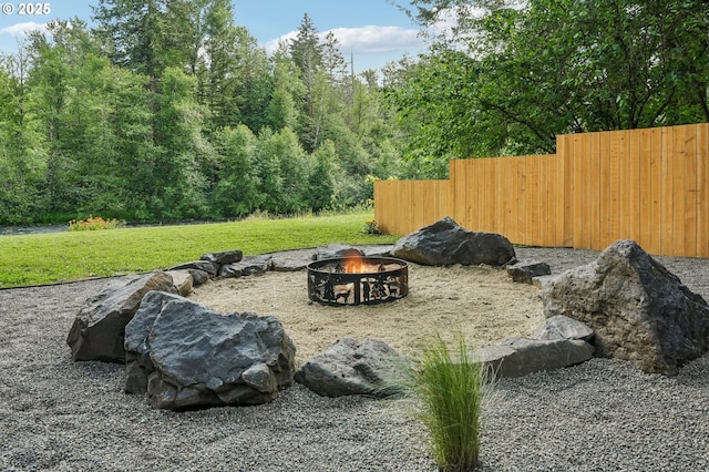 28831 SE Woods Rd, Eagle Creek, OR 97022 - view of yard with a fire pit