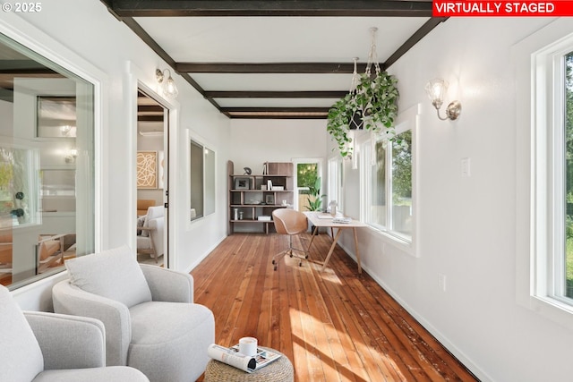 28831 SE Woods Rd, Eagle Creek, OR 97022 - sunroom with beam ceiling