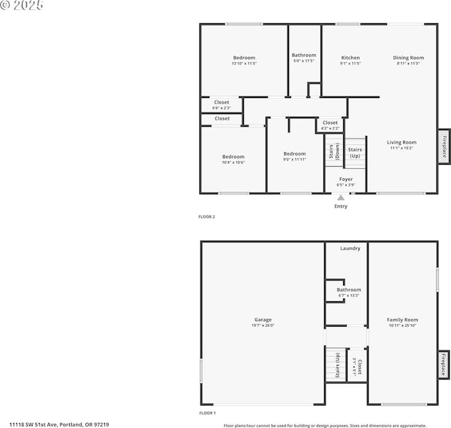 11118 SW 51st Ave, Portland, OR 97219 - view of home floor plan