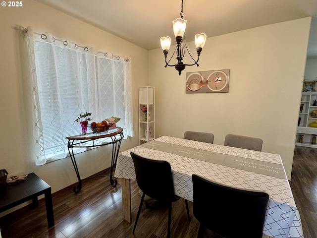 3125 NE Flintlock Pl, Corvallis, OR 97330 - dining space with a chandelier and dark wood-type flooring