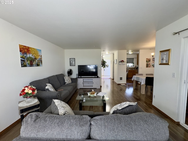 3125 NE Flintlock Pl, Corvallis, OR 97330 - living room with dark wood finished floors and baseboards
