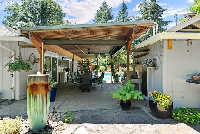 view of patio featuring an outdoor pool