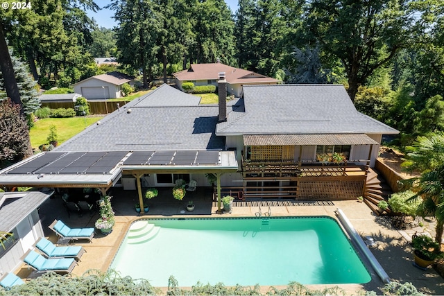 pool featuring a patio area