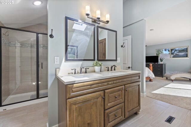 28825 SW Grahams Ferry Rd, Wilsonville, OR 97070 - ensuite bathroom with double vanity and a stall shower
