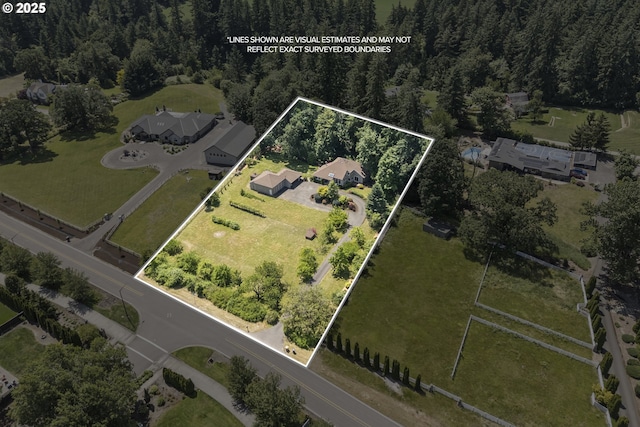 28825 SW Grahams Ferry Rd, Wilsonville, OR 97070 - view of property location featuring property parcel outlined and a forest