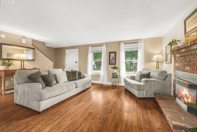 6516 SW Locust St, Portland, OR 97223 - living room with a fireplace and wood finished floors