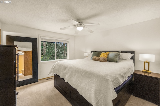 6516 SW Locust St, Portland, OR 97223 - carpeted bedroom featuring ceiling fan and a textured ceiling