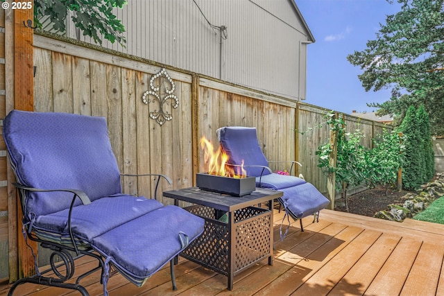6516 SW Locust St, Portland, OR 97223 - wooden terrace featuring a fenced backyard