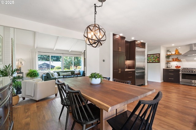1437 Greentree Cir, Lake Oswego, OR 97034 - dining space featuring wood finished floors, recessed lighting, and a chandelier
