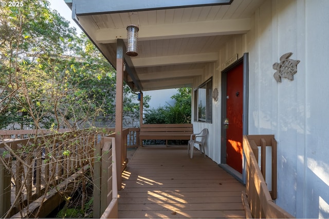 view of wooden terrace