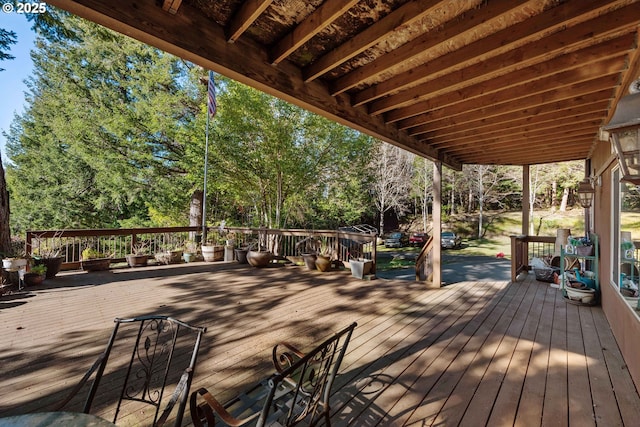 view of wooden terrace