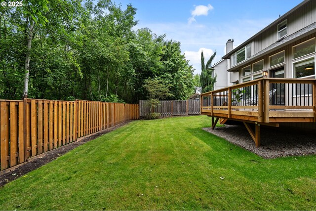11069 SW Eschman Way, Tigard, OR 97223 - view of yard with a wooden deck