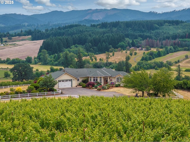 14040 NW Parson Rd, Forest Grove, OR 97116 - view of mountain backdrop with a heavily wooded area