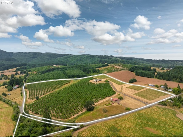 14040 NW Parson Rd, Forest Grove, OR 97116 - aerial view of sparsely populated area featuring rows of crops and property boundaries highlighted