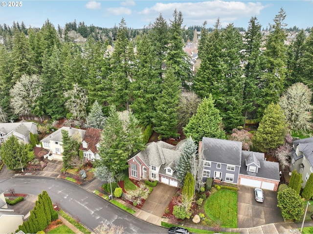 aerial perspective of suburban area