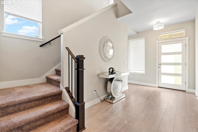 entrance foyer featuring light hardwood / wood-style flooring