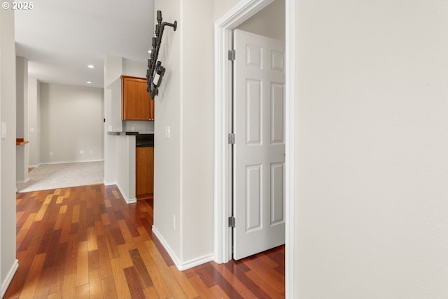 16044 SW Langer Dr, Sherwood, OR 97140 - corridor with recessed lighting, wood finished floors, and baseboards