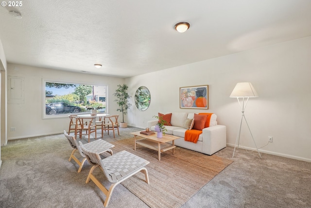 4433 NE 65th Ave, Portland, OR 97218 - living room with carpet floors and a textured ceiling