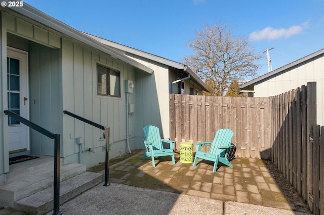 view of patio with fence