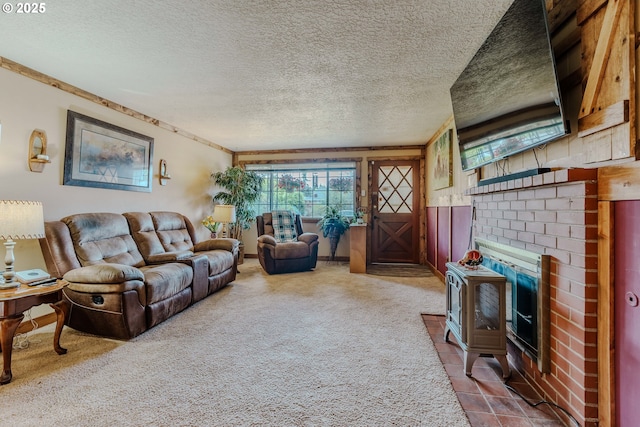 1445 NE 17th St, Gresham, OR 97030 - living room with a textured ceiling and tile patterned floors