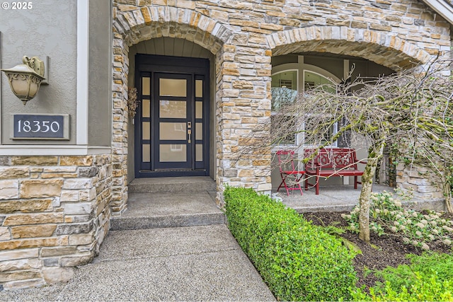 18350 SW Florendo Ln, Beaverton, OR 97007 - entrance to property with stone siding