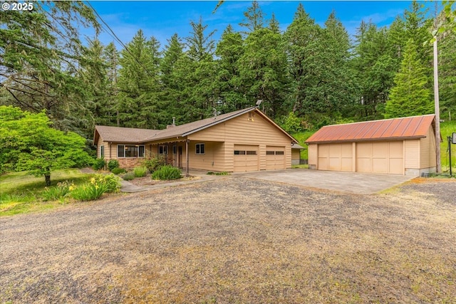 50519 SW Scoggins Valley Rd, Gaston, OR 97119 - view of front of home featuring a detached garage