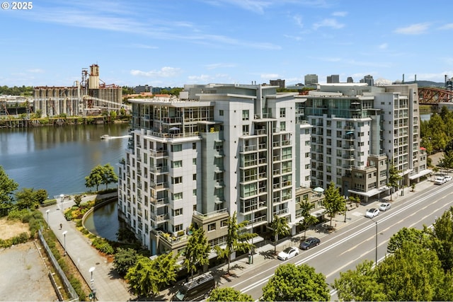 1310 NW Naito Pkwy, Portland, OR 97209 - view of apartment building / complex with a water view and a view of city