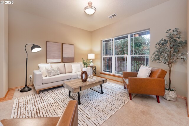14788 S Burkstrom Rd, Oregon City, OR 97045 - living room featuring baseboards and light carpet