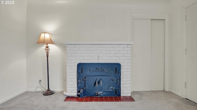 interior details featuring carpet floors